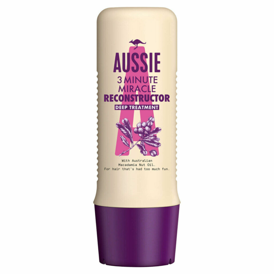 Aussie 3 Minute Miracle Reconstructor (£4.99) one of the best hair treatments for under a fiver, it instantly rehydrates dry and damaged hair. Blended with the magical Australian macadamia nut oil, it restores the shine leaving hair silky smooth.