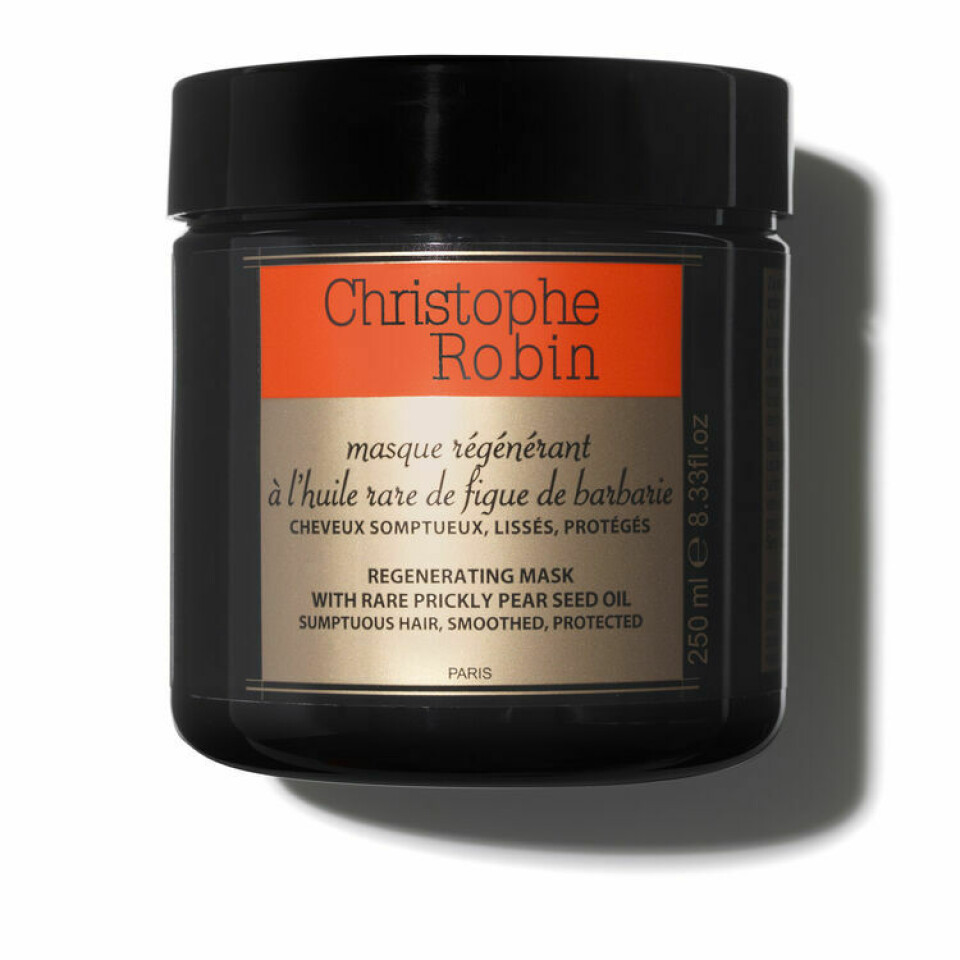 Christophe Robin Regenerating Mask (£54) revive your hair with this rich creamy mask. It deeply conditions and protects your hair from split ends. The mask is enriched with pure prickly pear seed oil that have antioxidants and regenerative properties, which helps repair from the inside.